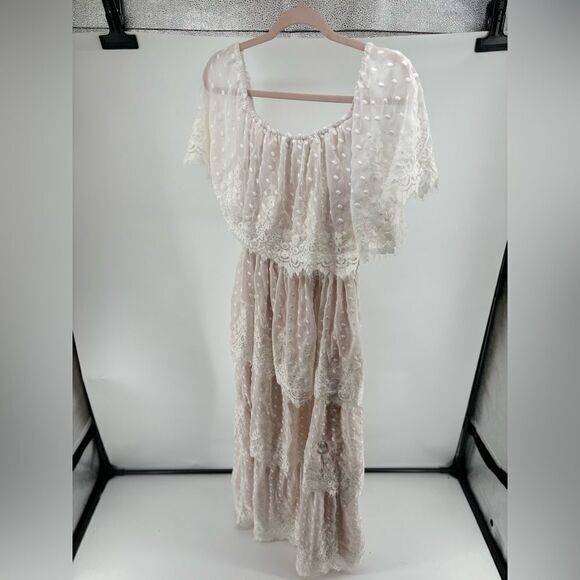 Show Me Your MuMu white Lana lace long dress size XL romantic - Picture 10 of 10
